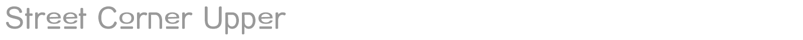 Street Corner font preview